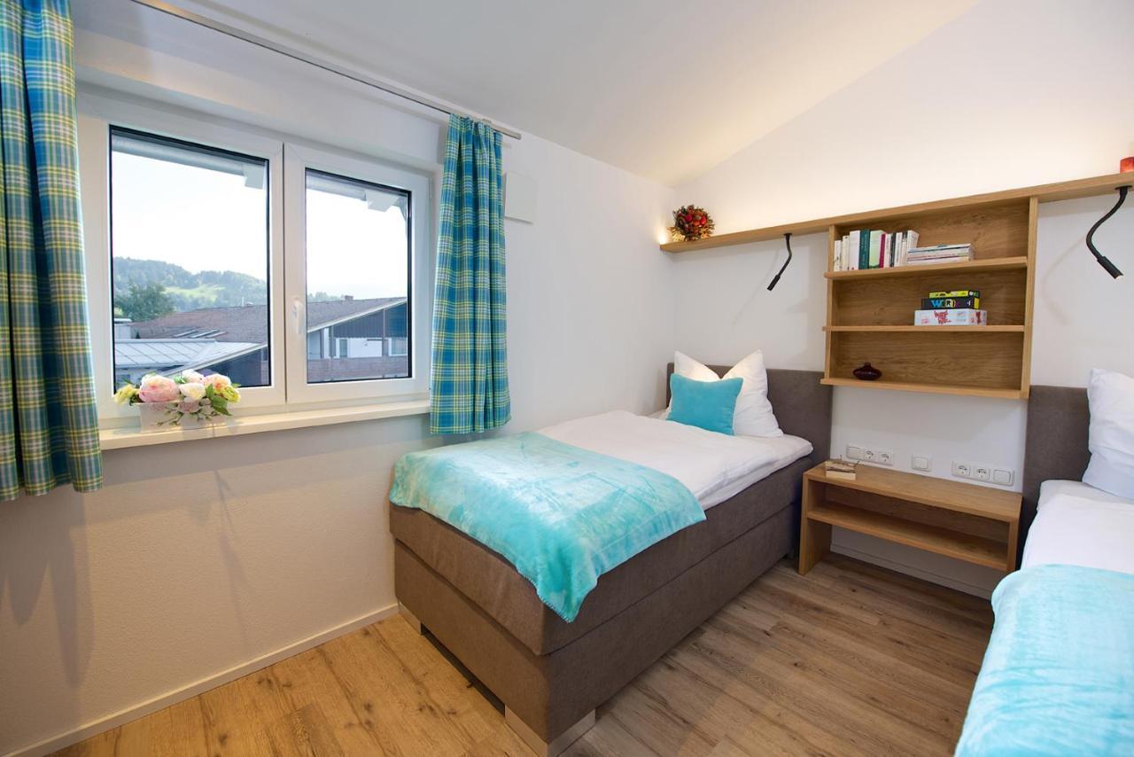 5 Sterne Ferienwohnung Hochgratblick Mit Schwimmbad Und Sauna Оберштауфен Екстер'єр фото